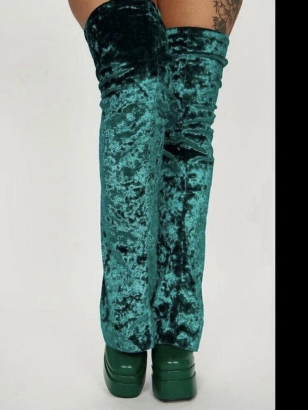 Velvet Crush Teal Over-the-Knee woman  Boots